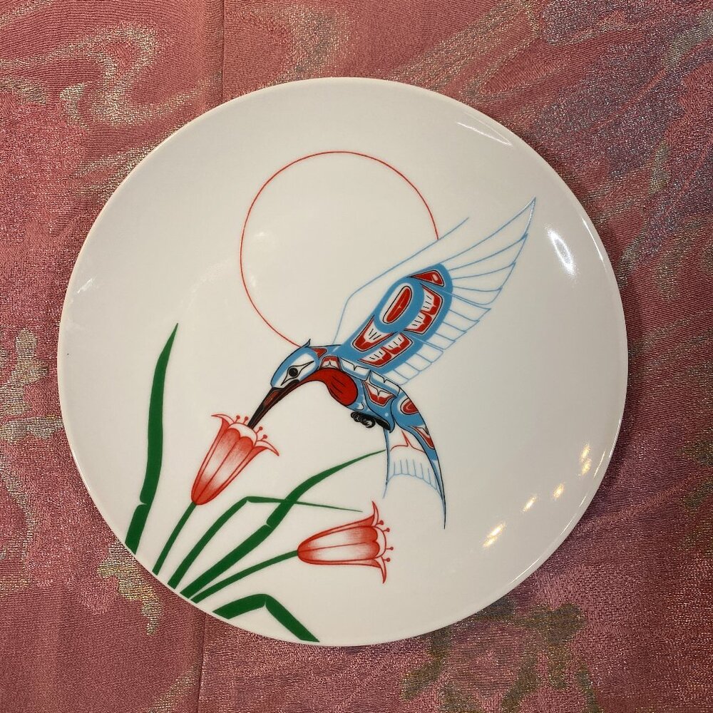 Richard Shorty - 7.5″ Indigenous Plates – Green Heron & Serenity Hummingbird